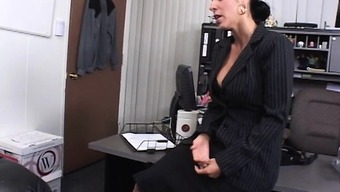 pounding lick milf brown office boss big natural tits rimjob big tits brunette business woman