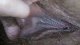 vagina play mature pussy shaved close up