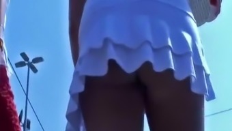 white legs skirt big ass upskirt ass