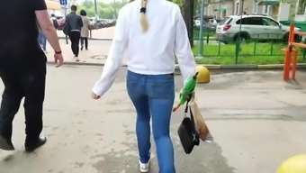 jeans voyeur russian blonde ass