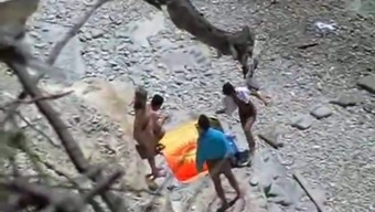 nude naked fucking horny boyfriend redhead voyeur public beach