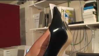 tease lingerie milf mature nylon office stockings fetish business woman