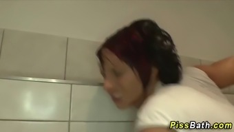 penis pee kinky fucking horny hardcore cock redhead shower teen (18+) pissing public fetish big cock bathroom cumshot
