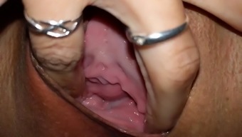 fisting high definition finger cum piercing pussy close up