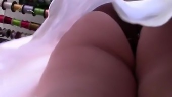 white dress chubby panties upskirt