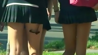 skirt group voyeur orgy teen (18+) uniform upskirt