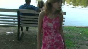 white pink petite flashing dress outdoor teen (18+) exhibitionists