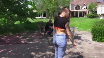 old man punk oral jeans fucking hardcore bra tattoo outdoor teen (18+) blowjob couple