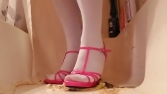 pink foot fetish heels stockings banana fetish amateur