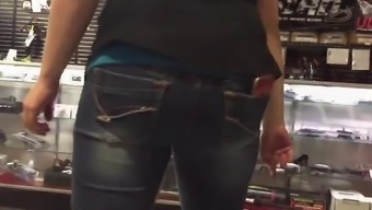 tight jeans milf high definition butt voyeur close up