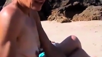 topless outdoor public beach wife amateur