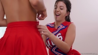 lick natural finger brown lesbian teen (18+) pussy cheerleader brunette