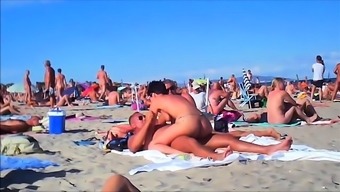 nude naked high definition group voyeur orgy outdoor public beach amateur