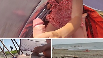 nude naked cum voyeur beach wife