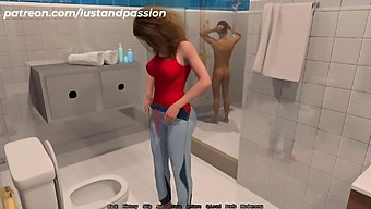 pee shower pissing cartoon