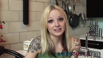 tongue penis interracial cock black teen tattoo teen (18+) teen anal piercing anal black blonde ebony